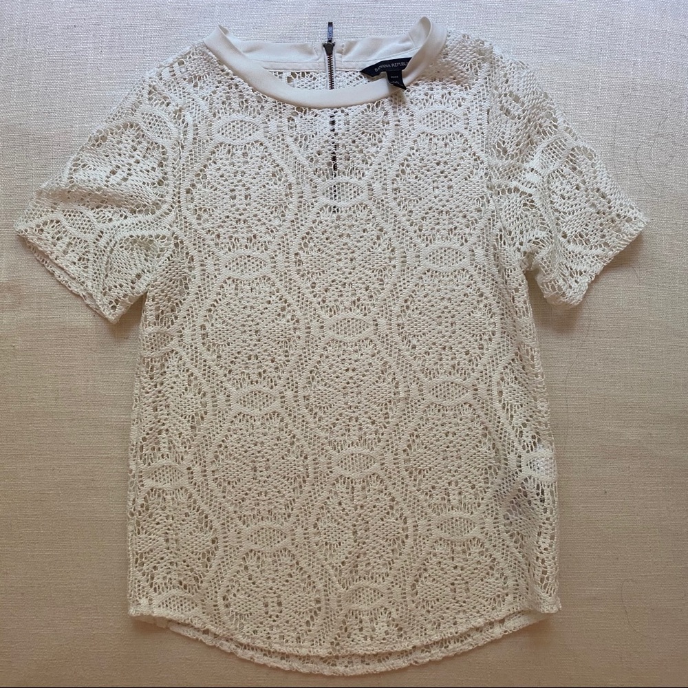 Banana Republic Lace Short Sleeve